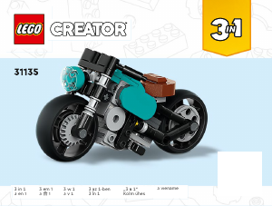 Handleiding Lego set 31135 Creator Klassieke motor