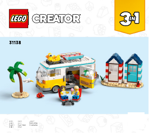 Bruksanvisning Lego set 31138 Creator Strandhusbil