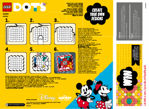 Manual de uso Lego set 41963 DOTS Mickey Mouse y Minnie Mouse - Parche para Coser