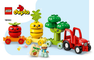 Bruksanvisning Lego set 10982 Duplo Frukt- og grønnsakstraktor