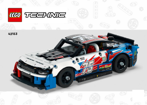 Bruksanvisning Lego set 42153 Technic NASCAR Next Gen Chevrolet Camaro ZL1