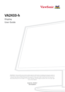 Manual ViewSonic VA2433-h LCD Monitor