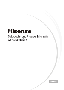 Bedienungsanleitung Hisense RW17W4NWLG0 Weinklimaschrank