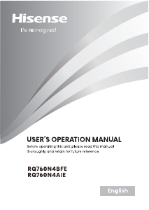 Bedienungsanleitung Hisense RQ760N4BFE Kühl-gefrierkombination
