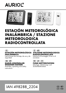 Manual de uso Auriol IAN 498288 Estación meteorológica