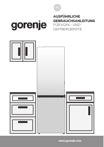 Bedienungsanleitung Gorenje NK89C0DBK Kühl-gefrierkombination