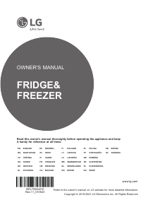Návod LG GBP61DSPGC Chladnička s mrazničkou