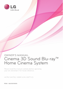 Manual LG HX752 Home Theater System