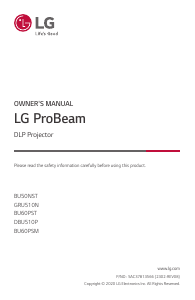 Manual LG BU60PSM ProBeam Projector