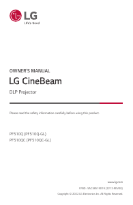 Handleiding LG PF510Q CineBeam Beamer