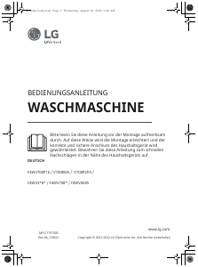 Bedienungsanleitung LG F4WV7080 Waschmaschine