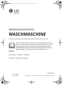 Bedienungsanleitung LG F4WV7081 Waschmaschine