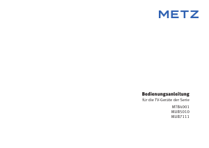 Bedienungsanleitung Metz 55MUB7111 LED fernseher