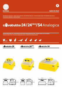 Manual de uso Novital Covatutto 54 Analogica Incubadora