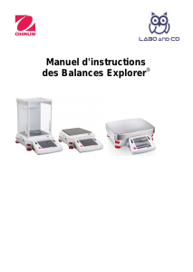 Mode d’emploi OHAUS EX324/AD Explorer Balance Industrielle