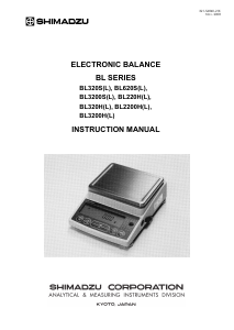 Manual Shimadzu BL3200S Industrial scale