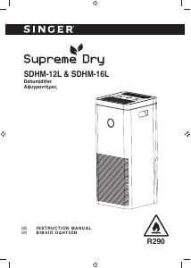 Manual Singer SDHM-16L Dehumidifier