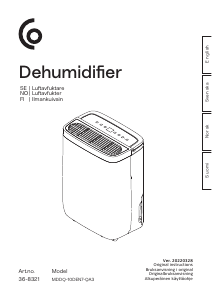 Manual Clas Ohlson MDDQ-10DEN7-QA3 Dehumidifier