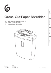 Handleiding Clas Ohlson C156-G Papiervernietiger