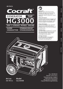 Manual Cocraft GG3300B Generator