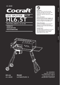 Käyttöohje Cocraft LS7000/520C-S Puunhalkaisukone