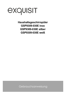 Bedienungsanleitung Exquisit GSP9309-030E Geschirrspüler