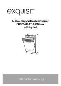 Bedienungsanleitung Exquisit EGSP9410-EB-030D Geschirrspüler