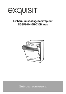 Bedienungsanleitung Exquisit EGSP9414-EB-030D Geschirrspüler