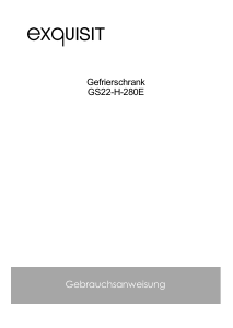 Bedienungsanleitung Exquisit GS 22-H-280E Gefrierschrank