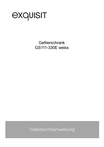 Bedienungsanleitung Exquisit GS 111-330E Gefrierschrank