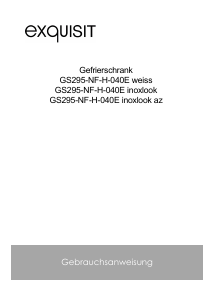 Bedienungsanleitung Exquisit GS 295-NF-H-040E -az Gefrierschrank