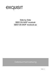 Bedienungsanleitung Exquisit SBS 135-040F Kühl-gefrierkombination