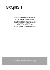 Bedienungsanleitung Exquisit KGC 35-H-280E Kühl-gefrierkombination