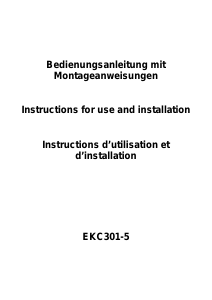 Handleiding Exquisit EKC 301-5 Kookplaat