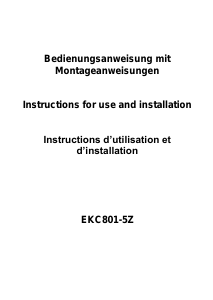 Bedienungsanleitung Exquisit EKC 801-5Z Kochfeld
