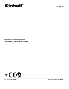 Manual Einhell CC-IW 950 Cheie de impact