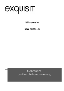 Bedienungsanleitung Exquisit MW9025 H-3 Mikrowelle