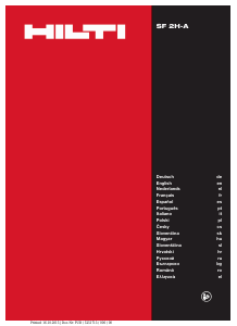 Εγχειρίδιο Hilti SF 2H-A Οδηγός τρυπανιών