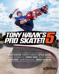 Manual Sony PlayStation 4 Tony Hawks Pro Skater 5