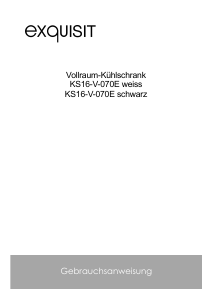 Bedienungsanleitung Exquisit KS 16-V-070E Kühlschrank