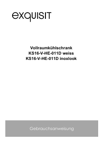 Bedienungsanleitung Exquisit KS 16-V-HE-011D Kühlschrank