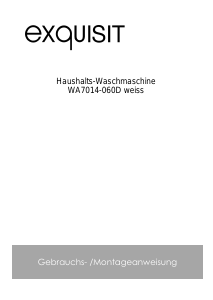 Bedienungsanleitung Exquisit WA 7014-060D Waschmaschine