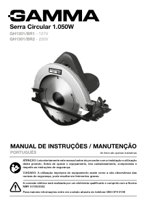 Manual Gamma GH1301/BR1 Serra circular