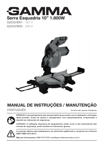 Manual Gamma G2353/BR2 Serra de esquadria