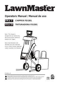 Manual LawnMaster FD1501 Garden Shredder