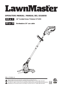 Manual de uso LawnMaster GT1450 Cortabordes