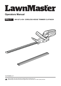 Manual LawnMaster CLHT4022K Hedgecutter