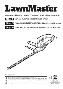 Manual de uso LawnMaster HT2201 Tijeras cortasetos