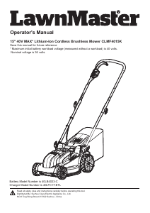 Manual LawnMaster CLMF4015K Lawn Mower