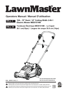 Mode d’emploi LawnMaster MEB1014M Tondeuse à gazon